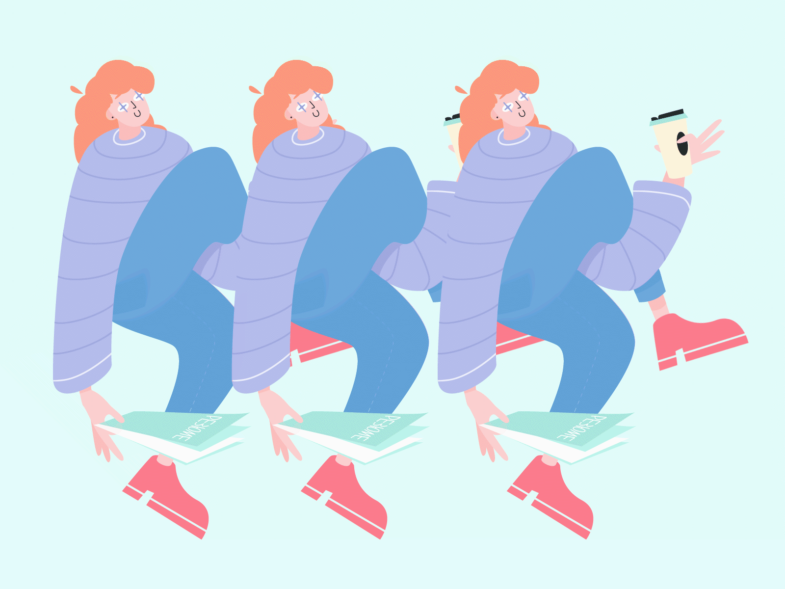 Animation. Promo Page. Yandex.Support. animation character illustration vector