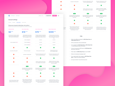 Instaon Pricing pricing pricing page pricing plan pricing plans pricing strategy pricing table product design saas saas pricing strategy subscription subscription box subscription plan subscriptions