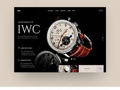 Watch Web Layout and Typography Experiment ecommerce luxury typography ui webdesign website