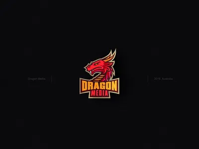 Dragon Media Logo aman rajwansh animal character art character concept design dragon dragon logo dragon media logo dragon music logo illustration illustrator indian photoshop rajwansh art red dragon vector
