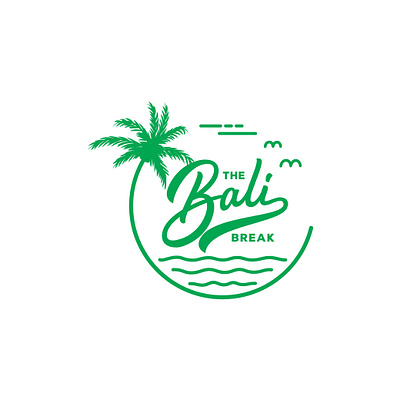 The Bali Break cocktail coffee creative custom hand drawn handlettering lettering logo logo design logodesigner logotype palm tree portfolio restaurantlogo sea summer typography vector