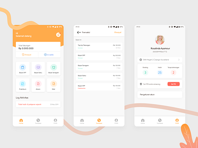 Sekola Apps 2020 android android app android ui design trend interace interaction design material design material ui orange ui ui ux ux