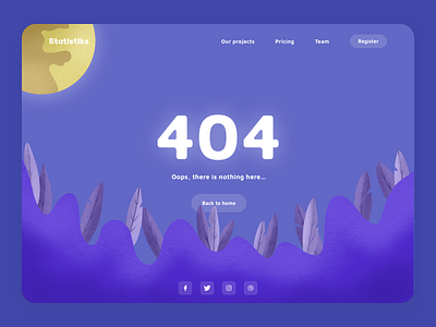 404 Page 404 404 error 404 error page app colorful design error error message illustration interface moon not found oops plants sketch ui ux vector webdesign