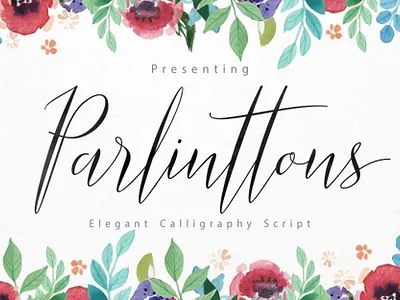 Parlinttons - Free Elegant Script Font design font free font free fonts freebie freebies typeface typefaces typogaphy typography