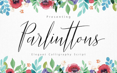 Parlinttons - Free Elegant Script Font design font free font free fonts freebie freebies typeface typefaces typogaphy typography