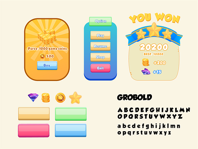 Game UI 101 draw game game ui illustration ui vector