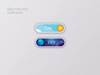 On/Off Switch buttons. Daily UI Challenge (Day 015) challenge daily 100 challenge daily ui dailyui 015 design ui webdesign