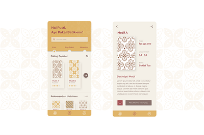 E-Commercial for selling Batik design mobile uiux