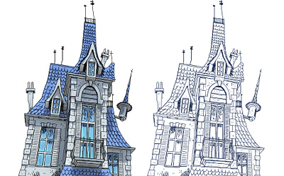 The Uglyz's manor bg caricature design illustration storyboard visual development