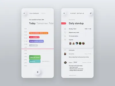 Neumorph Calendar App Concept calendar clean company design detail event gray ios iphone mobile neumorphism romania schedule skeuomorph todo ui ux white