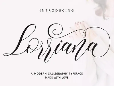 Lorriana - Free Modern Calligraphy Font font font design font family fonts free font free fonts freebie freebies typeface typography