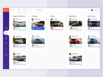 Car Service Web Application board board design concept board design concept car service card design design concept ui ui ux design ui concept ux design ux ui design web app design web application design