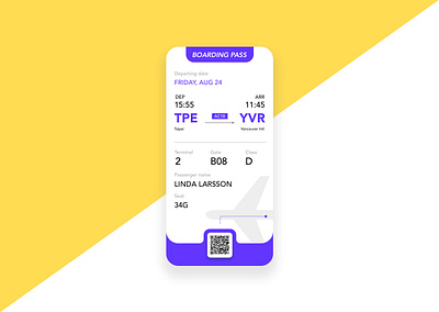 Boarding Pass dailyui