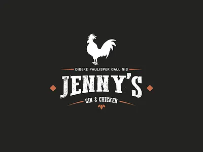 jennys family restaurant beer branding character chicken family gin icon identity logo mascot modern oldschool organic restaurant simple vintage