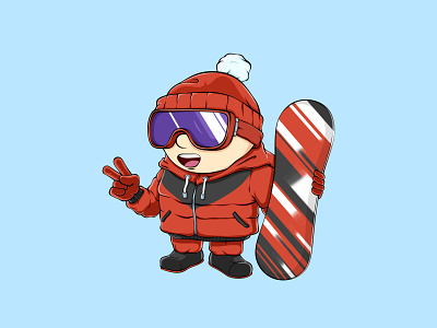 Snowboarder art character concept design illustration snowboarding sport vector winter