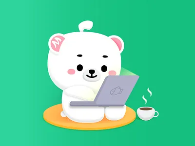 Bear mascot design bear branding cartoon design illustration