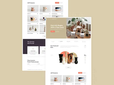Pottery Shop app appdesign download figma freebie landing page mobile app mobile ui productdesign uidesign