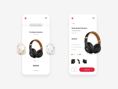 Beats by Dre app concept adobe illustrator adobe xd app beats clean design headphones ios mobile ui ux