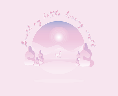 dreamy world design dream dribbbleweeklywarmup hope typography unicorn weekly warm up