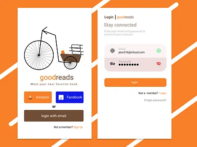 Goodreads app design bookapp books branding design figma figmaafrica figmadesign goodreads ui ux