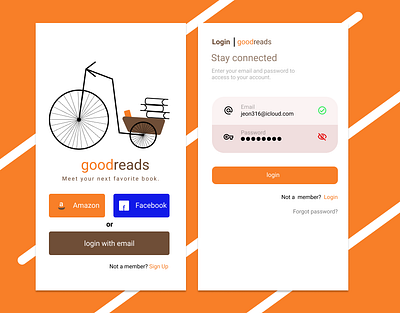 Goodreads app design bookapp books branding design figma figmaafrica figmadesign goodreads ui ux