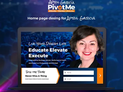 Home page design for pivot me podcasts branding business design graphic design personal pivot podcast portfolio typography uiux webdesign website