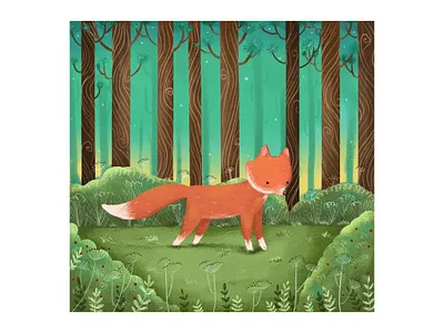 CUte fox cute cute animals cute art design digital illustration fox illustration illustration art kids books artist