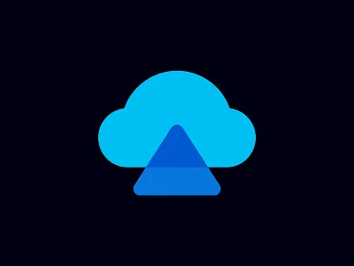 Cloud Ace Logo abstract arrow branding clever logo cloud computing cloud logo cloud storage data logo icon identity logo logomark mark modern logo monochrome symbol transparency triangle