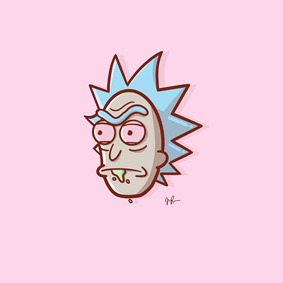 Rick Sanchez apple pencil illustraion procreate rick sanchez rickandmorty