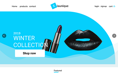 Elaunique beauty product design ecommerce design ecommerce shop figma figmadesign webdesign