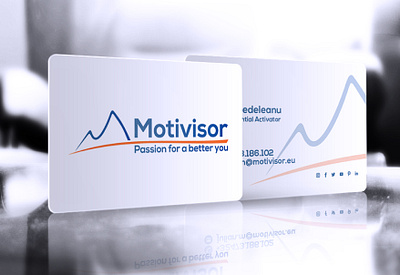 Motivisor - bussines card art branding bussines card clean design designer flat font icon logo minimal vector