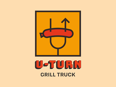 Day 44: "Food Truck Logo" 44 bold challenge clean daily dailylogo dailylogochallenge day dog food grill hot illustration logo modern sausage simple truck u vintage