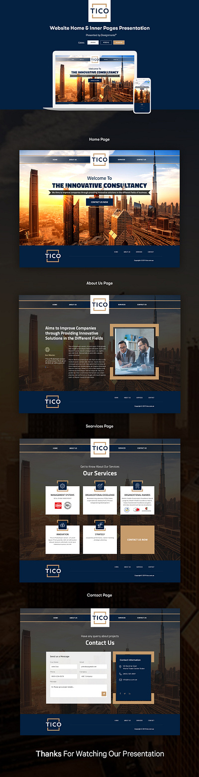 Complete non scrollic website design for business consultant app design business consulting design dubai graphic design hire typography ui ux webdesign website