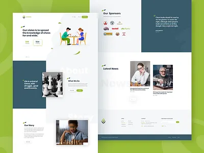 Samvedna NGO Chess Sports Website Mockup brand identity branding chess design rezfelix sport sports sports branding theme for wordpress themeforest ui ux web web design webdesign webdesigning website website design wordpress