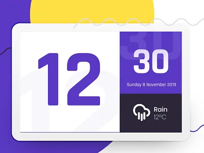 Purple Smart-Clock Theme clock contest flutter lenovo purple smart theme