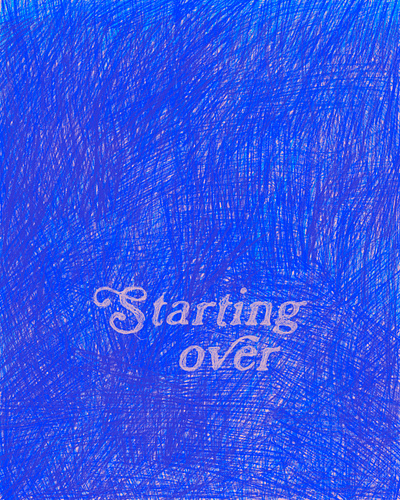 Starting Over lettering mentalhealth procreate start up typography