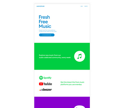 Audiopium Website branding music ui uidesign web webdesign website
