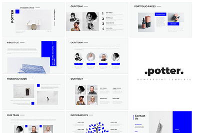 Potter Minimal PowerPoint Template agency business clean corporate creative deck design marketing minimal pitch pitch deck design powerpoint presentation presentation design presentation template professional simple template