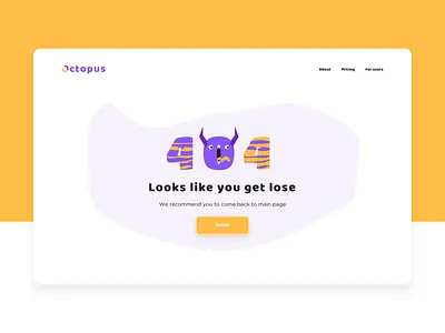 Monster 404 error page 404 404 error 404 error page error illustration monster web web design website design