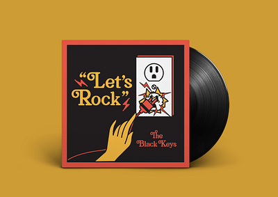 Let's Rock Album Cover album album art album cover band electric lightening music outlet plug record rock the black keys vinyl