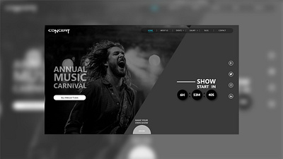 concert app branding design illustrator minimal typogaphy ui ux vector web website