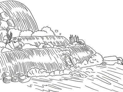 In a hug of nature environment lake nature relax stream water waterfall