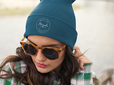 Bella Mundi Travel Logo Beanie branding branding identity design fashion identity logo