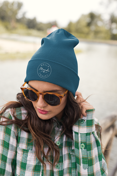 Bella Mundi Travel Logo Beanie branding branding identity design fashion identity logo