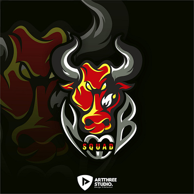 NOOB LOGO bull bull logo esport esportlogo esports logo illustration logo minimalist logo vector wordmark logo