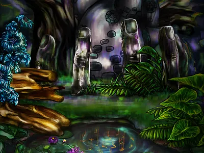 Nature Artwork I adobe photoshop art beautiful colorful drawing illustration nature painting