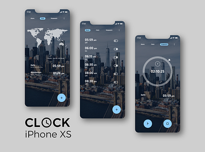 clock 2020 app branding design icon illustrator lettering minimal ui ux web