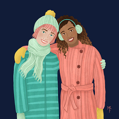 Besties artist digital illustration illustration procreate