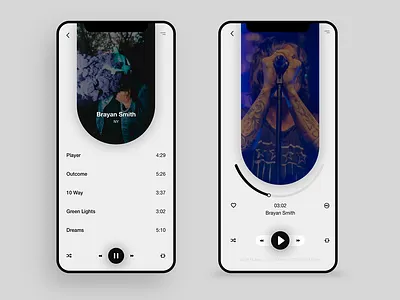 Music Player app design ui ui design ux ux design web website