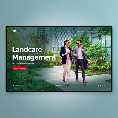 Landscape management homepage design app design dribbble homepage landingpage landscape management ui uidesign ux uxdesign webdesign website design
